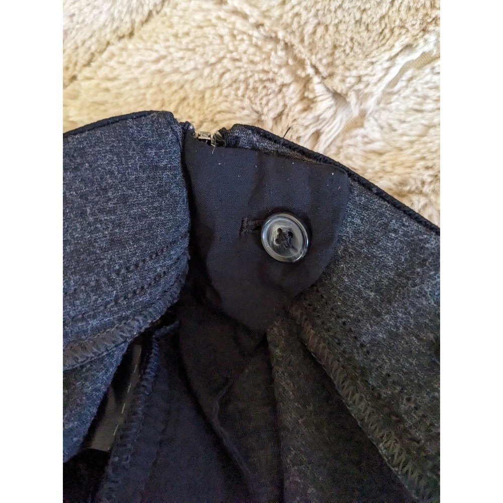 WHBM The Legging Grey Heathered Side Zip Ponte Knit Pants Size 10 - Picture 7 of 11